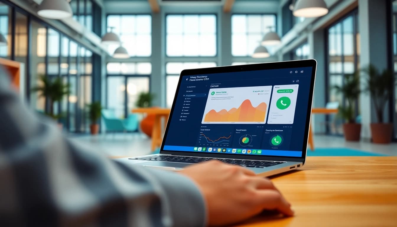 Engaged professional utilizing WhatsApp Business CRM to enhance customer management.