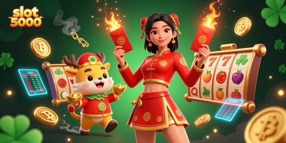 Experience intense gaming action with slot 5000, featuring vibrant visuals and immersive casino elements.