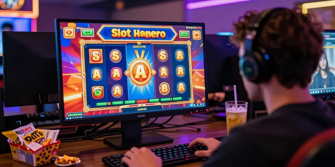 Player enjoying Slot Habanero games in vibrant gaming environment with excitement.