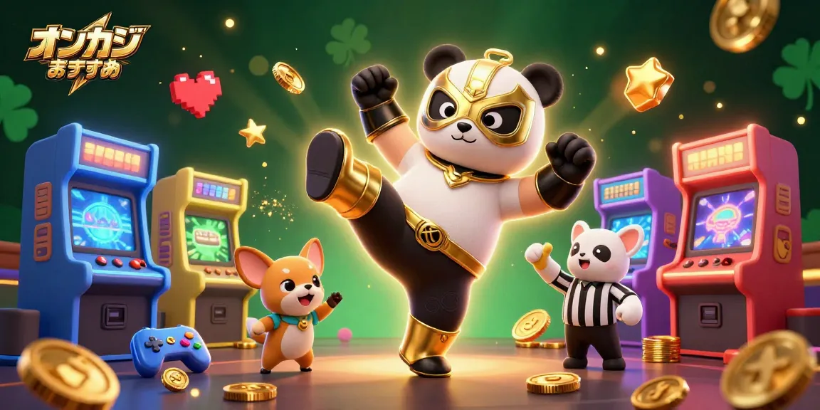 オンカジおすすめが楽しめるシーンで、楽しいゲーム体験を提供するイラスト