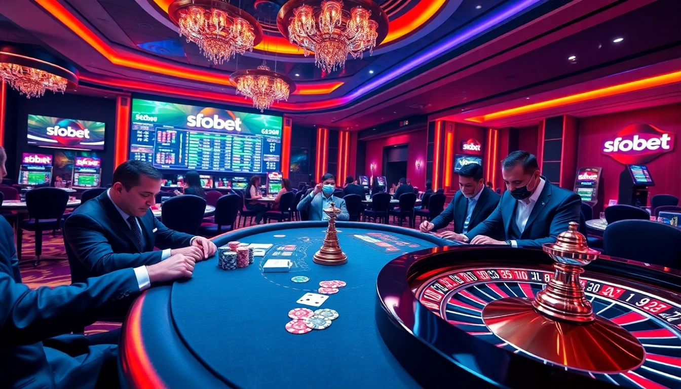 Place your bets and enjoy sbobet as players engage at a high-stakes poker table.