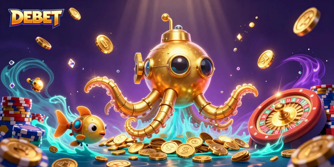 Experience captivating gameplay with DEBET while exploring a treasure-filled casino underwater.