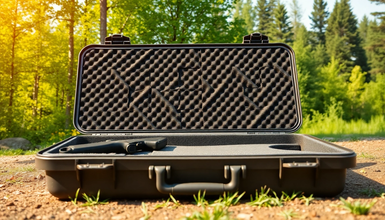 Showcase of foam for rifle case in a rugged rifle case, emphasizing durable protection for rifles.