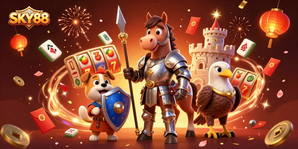 Engage with the winning strategies of SKY88 in an action-packed casino scene.