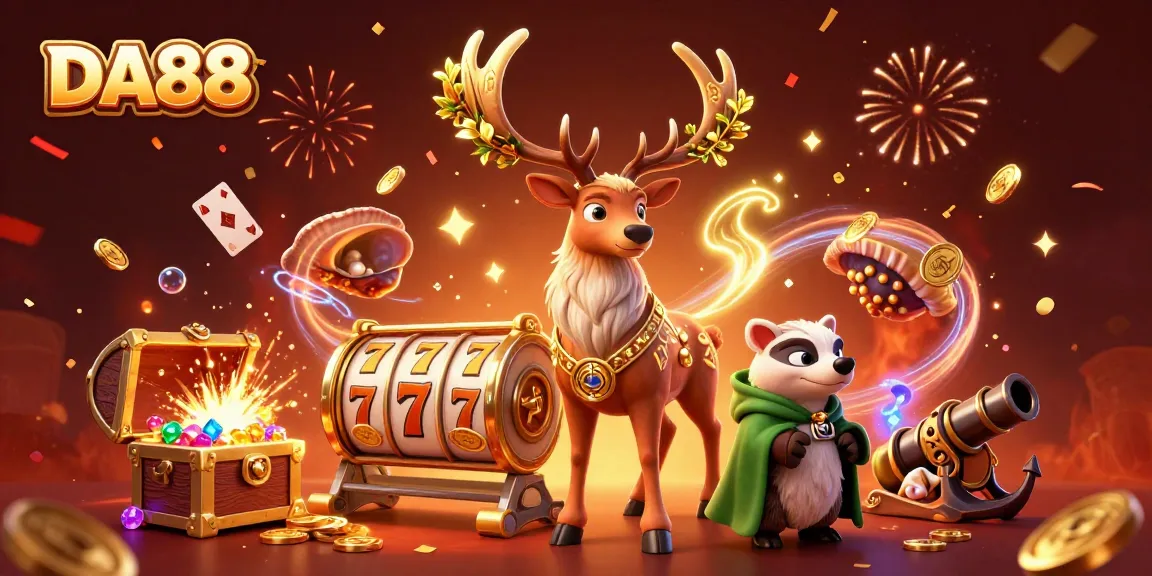 Engage in thrill and excitement with DA88's vibrant casino elements and magic.