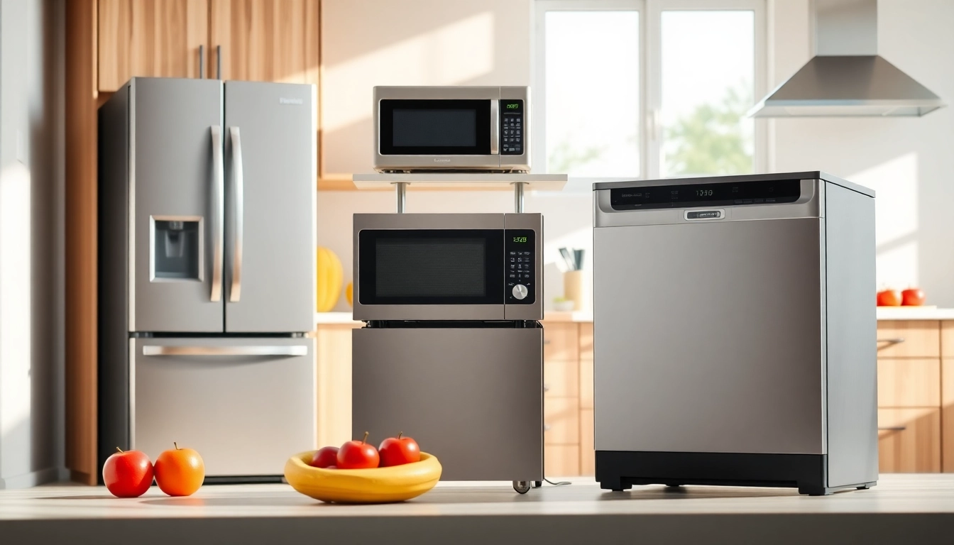 Affordable appliance showcase in a modern kitchen with natural lighting.