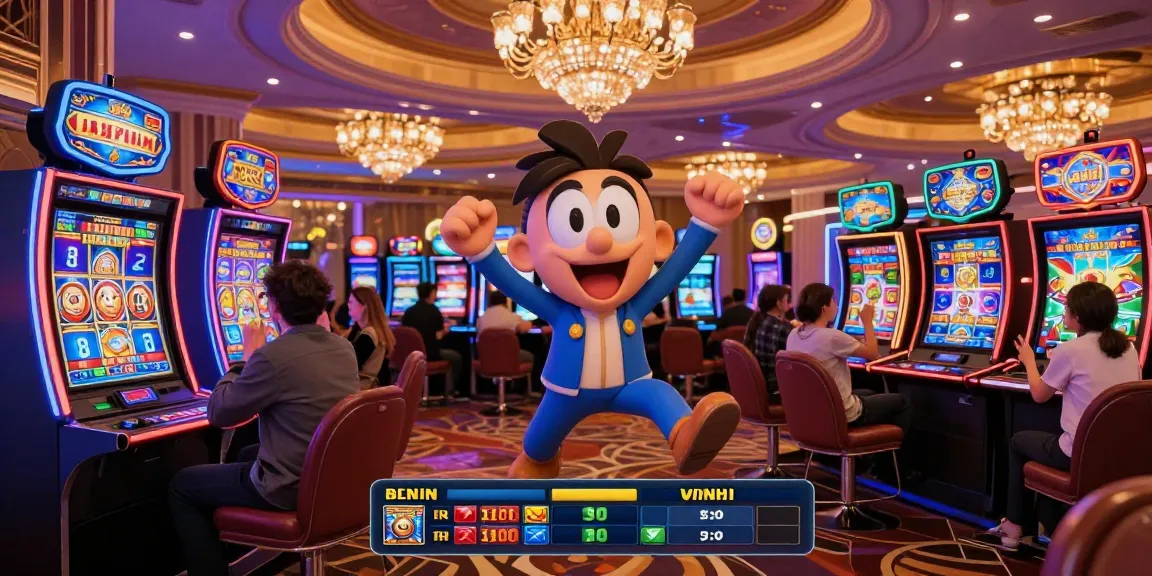 Exciting gaming scene showcasing https://raja328masuk.com/ with vibrant characters and vivid casino elements.