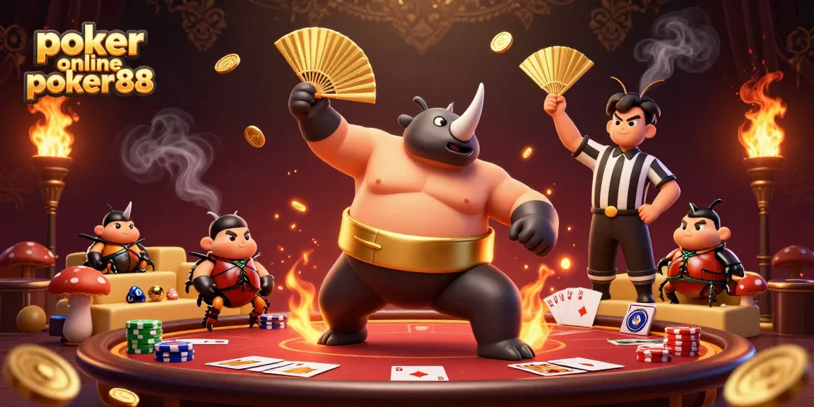 Experience thrilling action in poker online poker88 with a vibrant 3D illustration of poker champions!