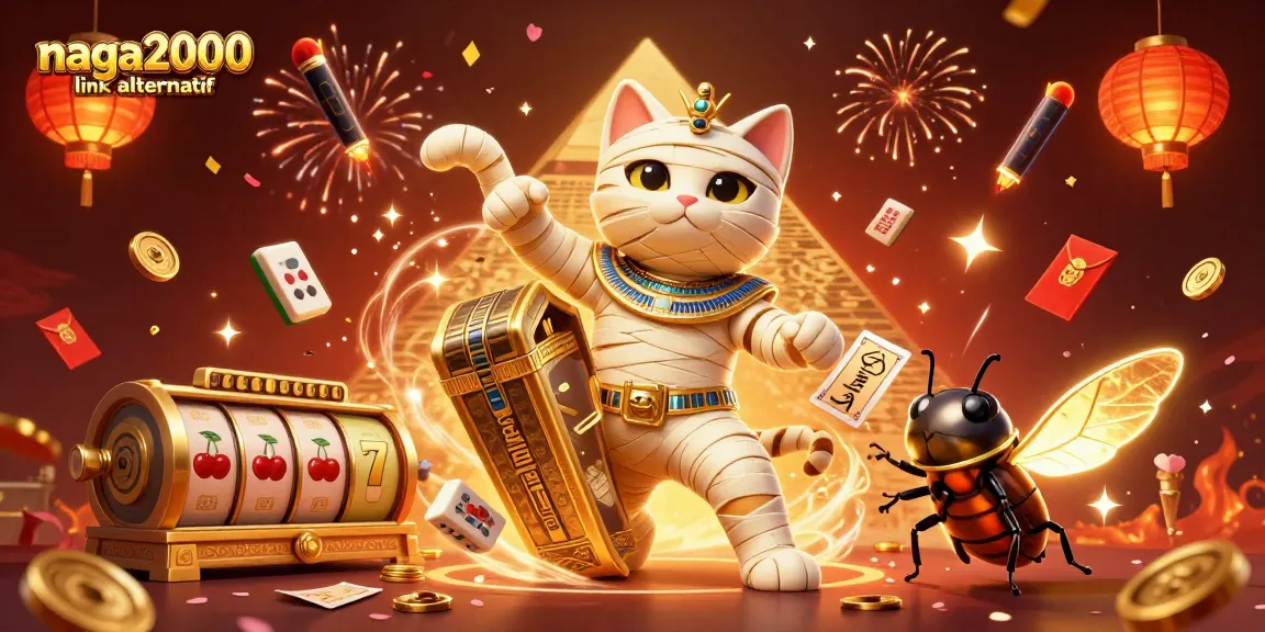 Permainan seru di NAGA2000 link alternatif dengan mumi kucing dan simbol slot yang menggugah selera