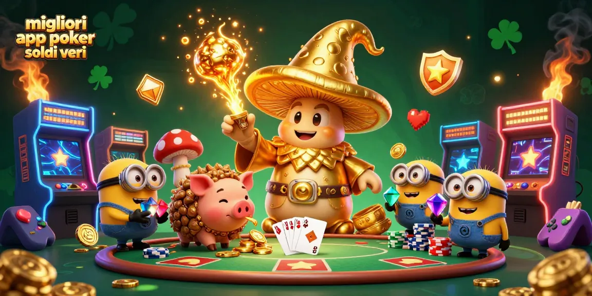 Gioca alle migliori app poker soldi veri con tavoli da poker e chip dorati.