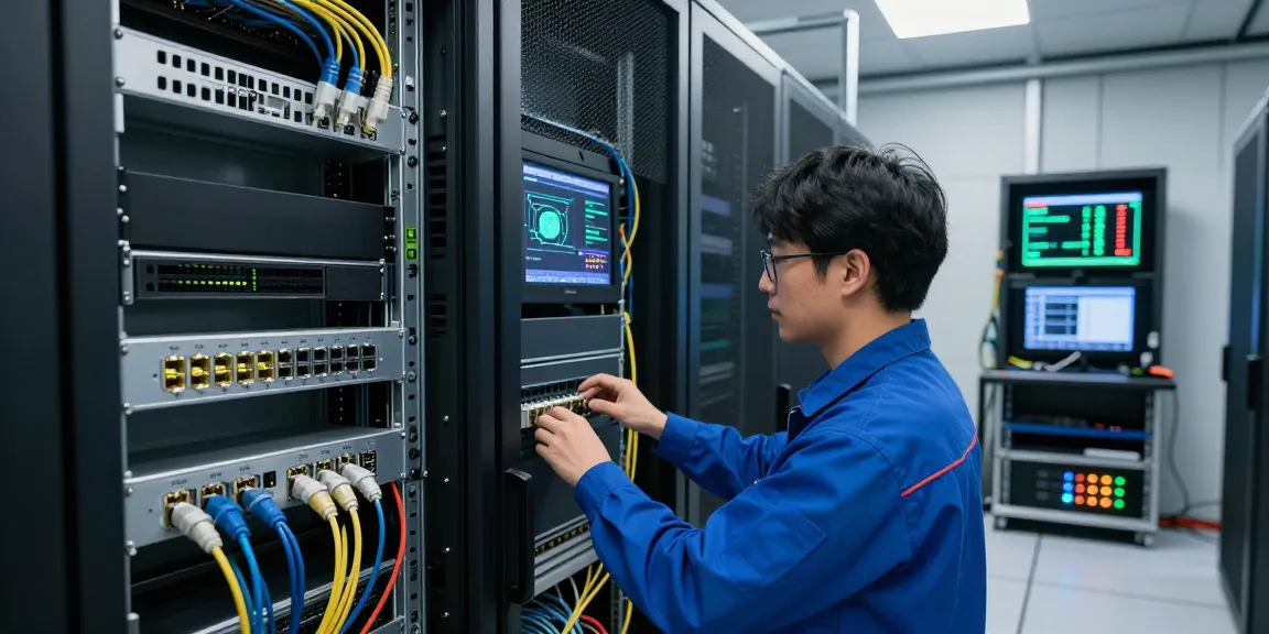 C19/C20 power connectors in a professional server room setup, highlighting high-performance server infrastructure.