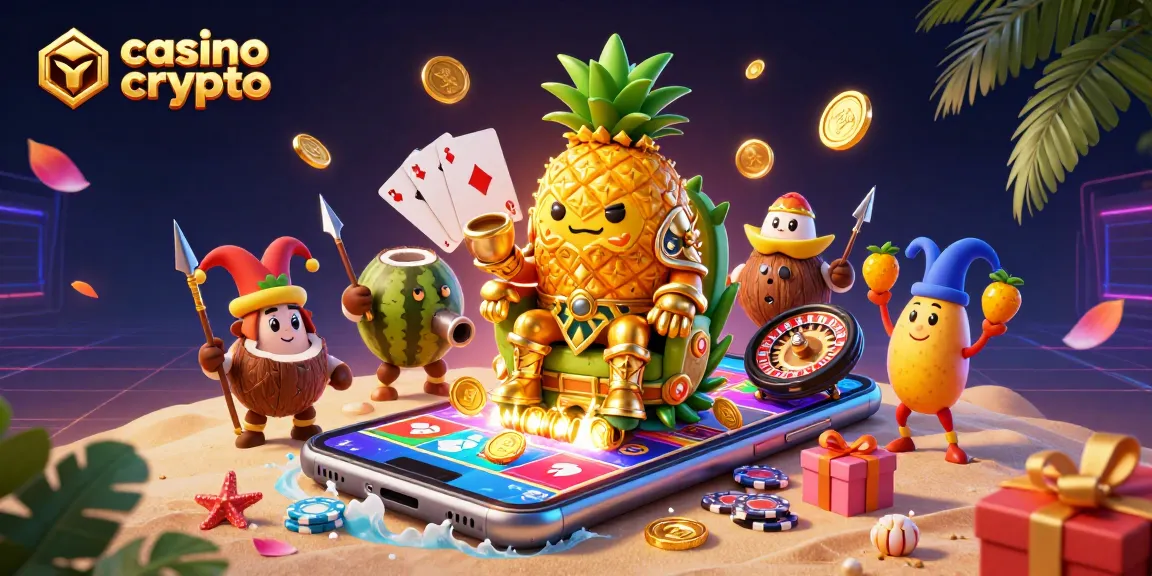 Gioca nei casino crypto con il re ananas, circondato da bodyguards e giochi avvincenti.