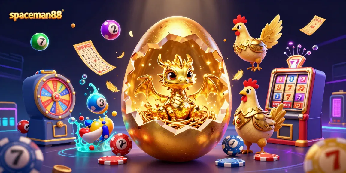 Spin to win with Spaceman88, featuring golden creatures and dynamic gaming elements.