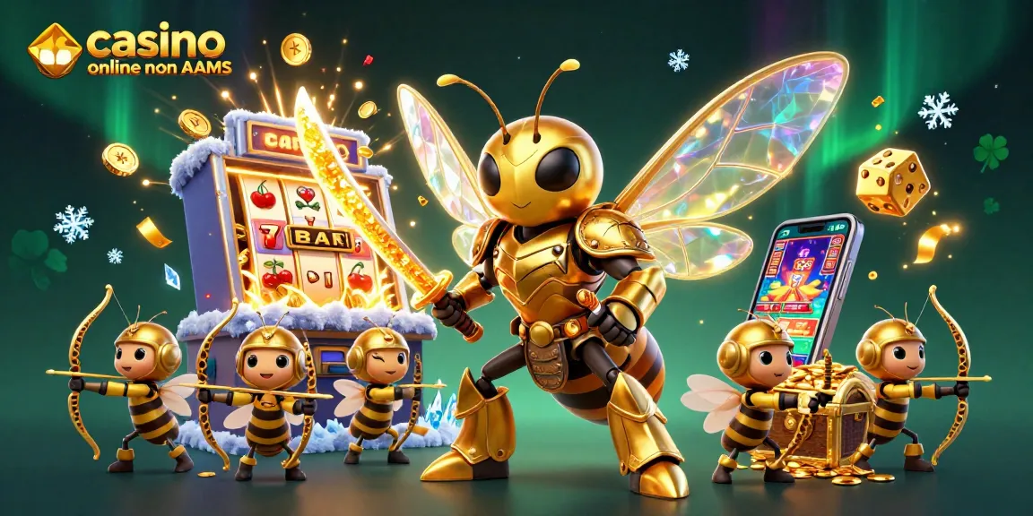 Vinci nei migliori casino online non AAMS con slot machine che esplodono in una pioggia di gettoni d'oro e simboli fortunati.