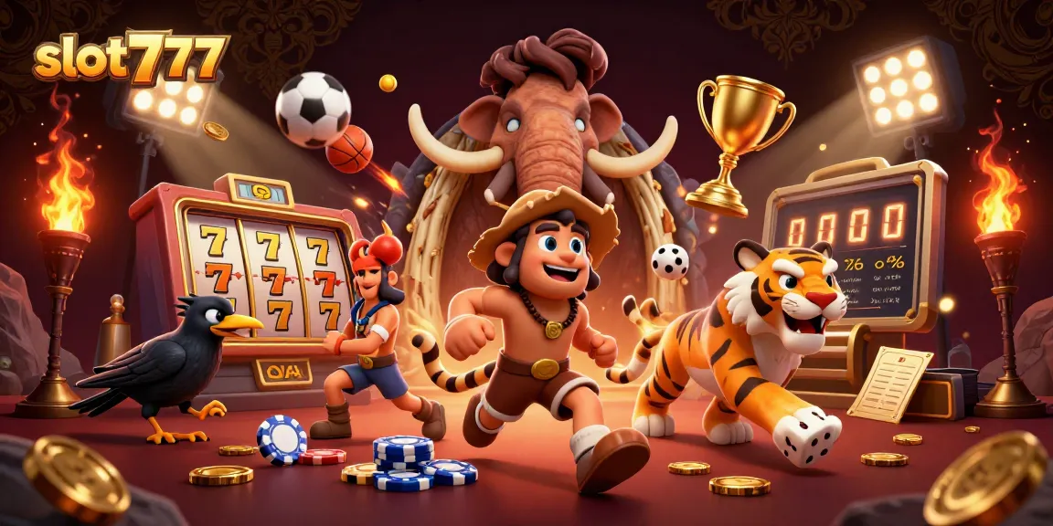 Play engaging slot777 games with dynamic characters in a vibrant casino scene.