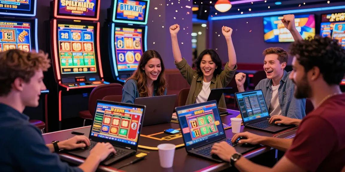 Exciting atmosphere of casinos that accept credit cards, showcasing players enjoying winnings in a vibrant casino setting.