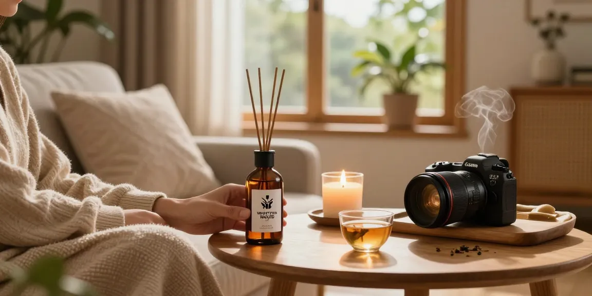 Buy White Tiger Liquid Incense in a cozy relaxation scene with calming elements.