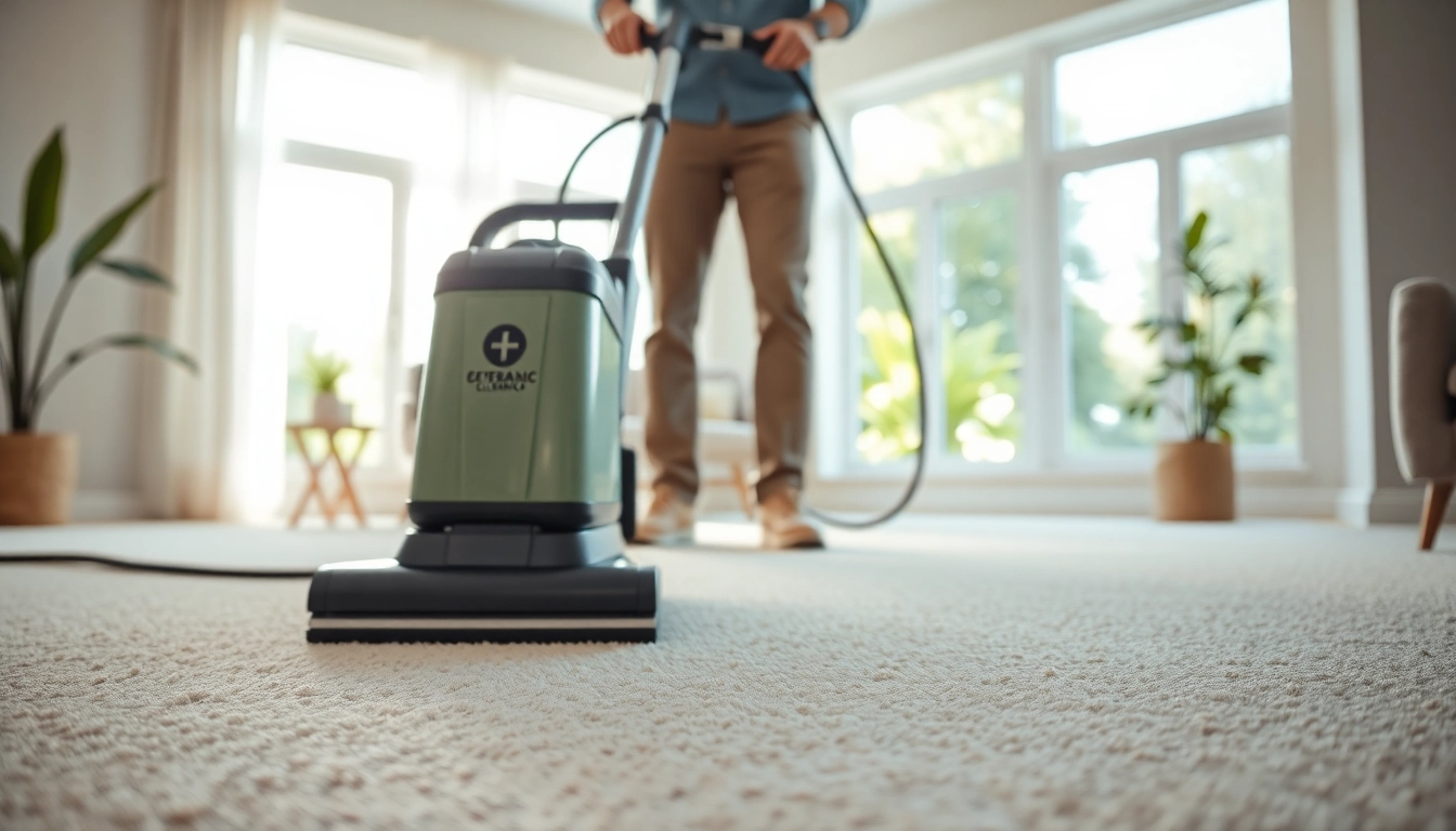 Best carpet cleaning company providing expert service in a bright living room.