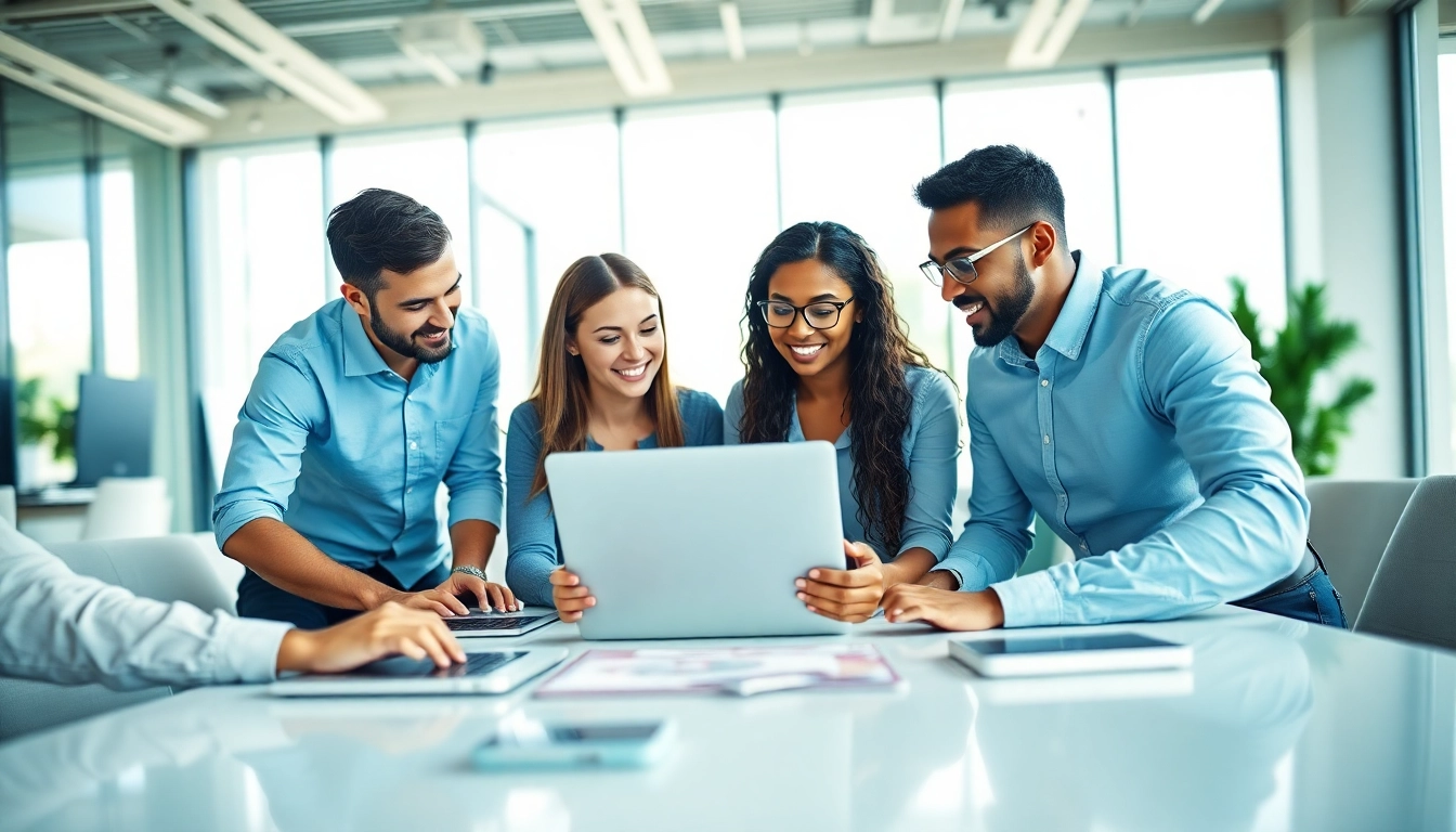Offering managed IT services Lakeland with a professional tech team engaged in collaboration.