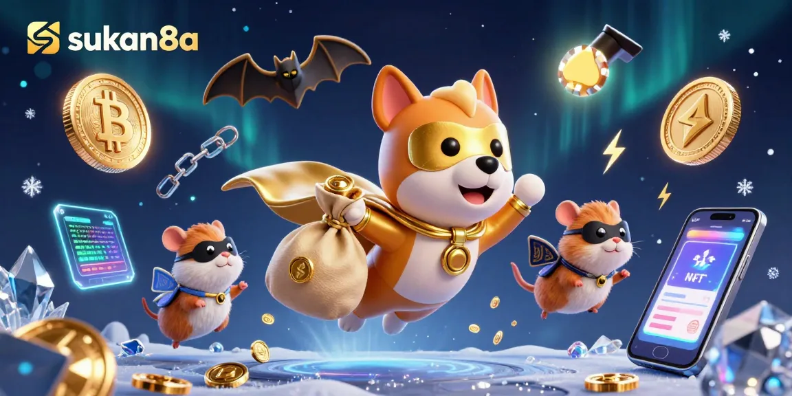 Join the excitement at sukan8a with our thrilling superhero dog adventure among glowing coins and poker chips!