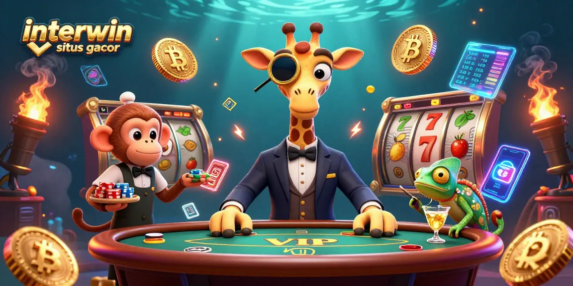Experience the excitement of interwin situs gacor with a high-roller giraffe at a VIP poker table and a monkey valet.