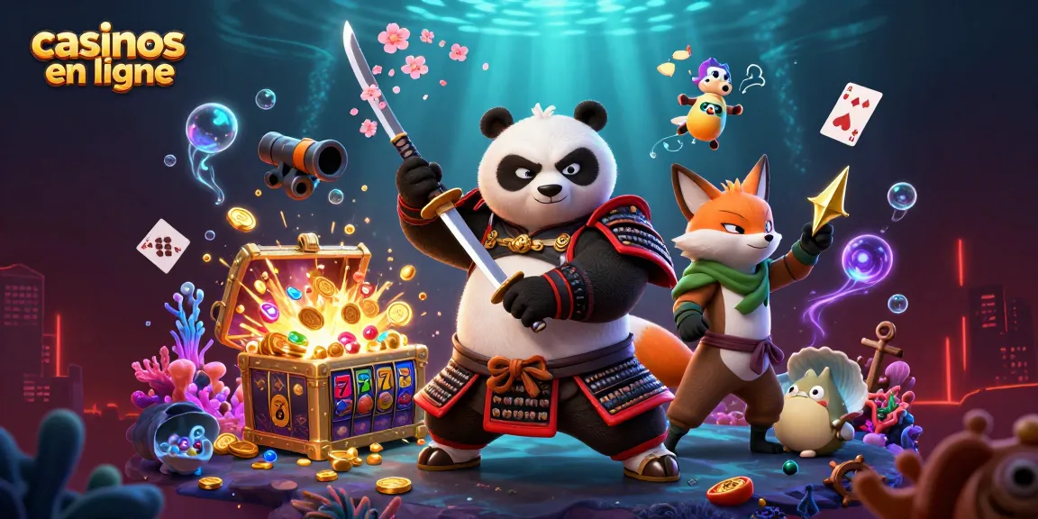 Explorez l'univers des casinos en ligne avec notre illustration captivante pleine d'action et de détails.
