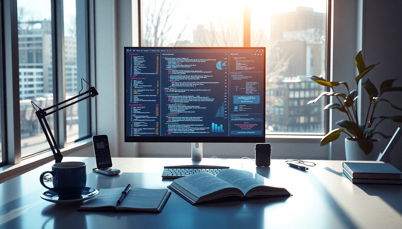 Innovative workspace with Gemini 3 Pro AI model in action, showcasing advanced coding and analysis.