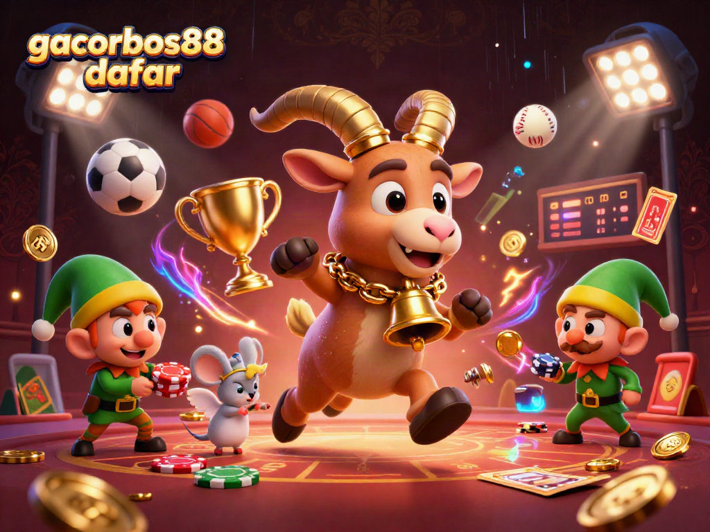 Join the fun at gacorbos88 daftar as Krampus and friends host an exciting casino scene!