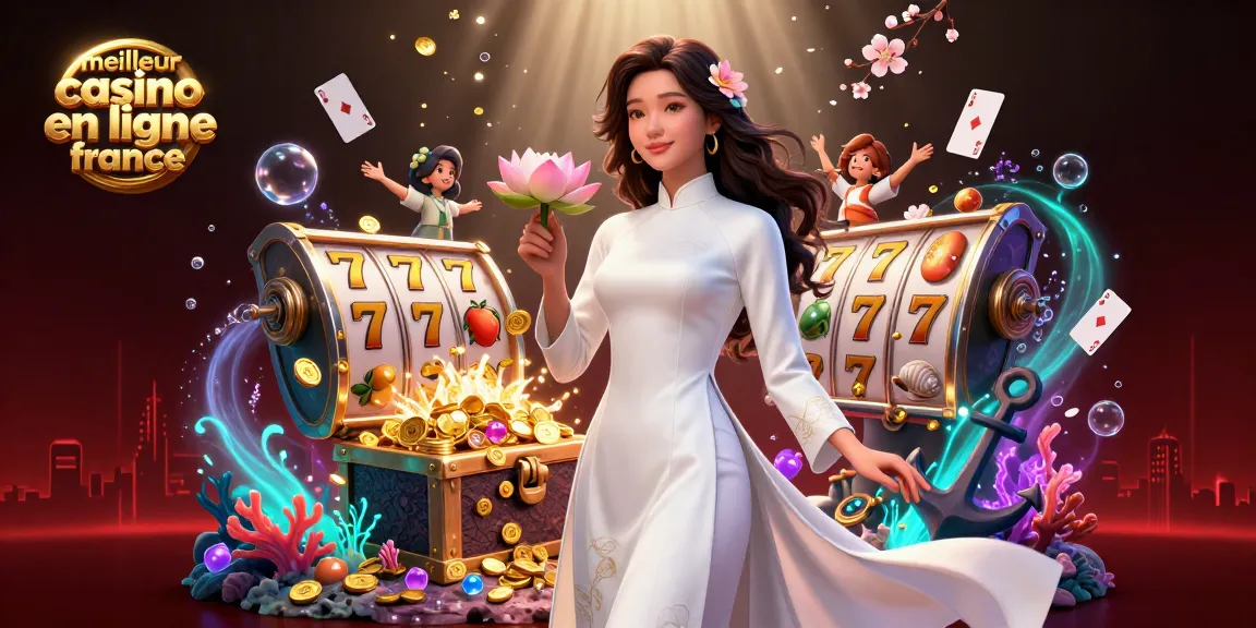 Découvrez l'excitation des meilleurs casinos en ligne en France avec des rouleaux de machines à sous vibrants et des éléments de design élégants.