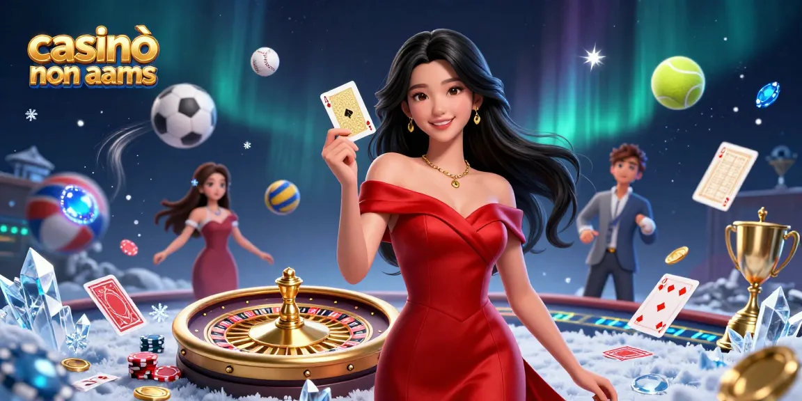 Gioca e vinci nei casinò non aams con una scena mozzafiato che presenta una bellissima donna e una ruota della roulette.