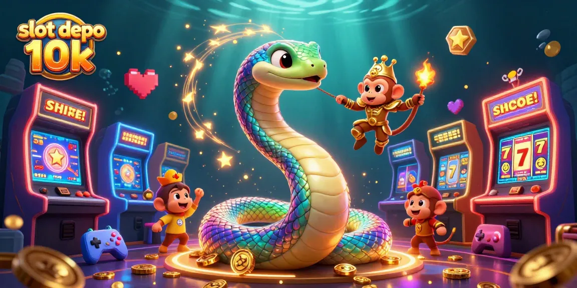 Slot depo 10k dengan ilustrasi 3D yang memukau, menampilkan permainan slot di lingkungan tepercaya.
