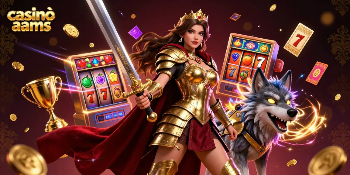 Interagisci con l'energia vibrante dei casinò non AAMS attraverso una dinamica scena di casinò 3D con elementi e personaggi delle slot.