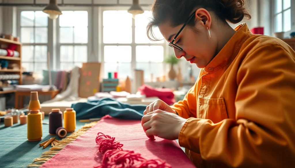 Creëer prachtige ontwerpen met canvas stoffen in een kunstzinnige werkplaats.