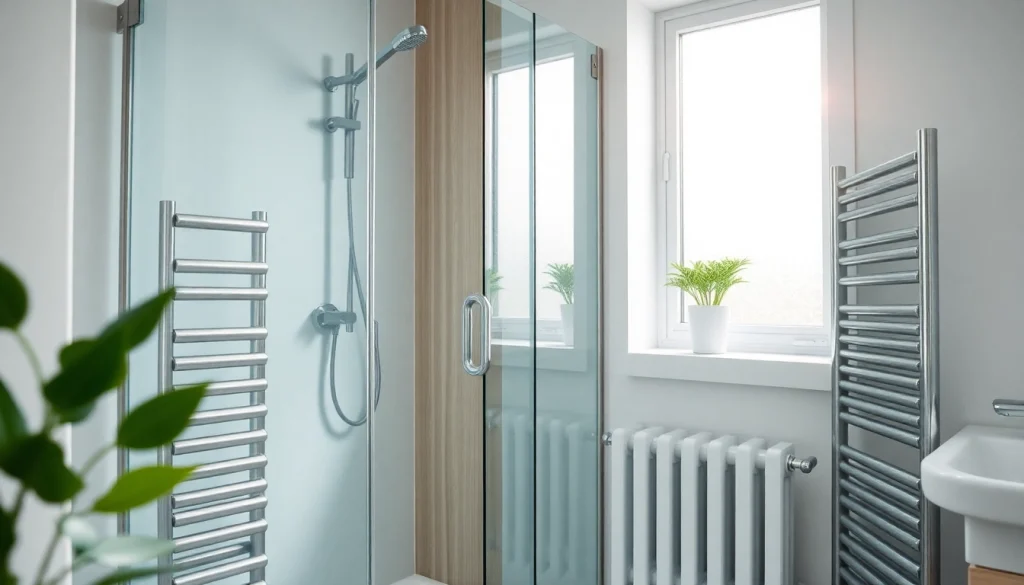 Sonni sanitär GmbH bietet elegante Duschkabinen in einem modernen Badezimmer.