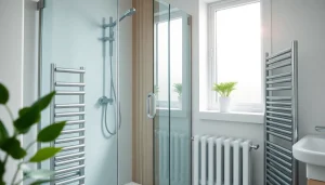 Sonni sanitär GmbH bietet elegante Duschkabinen in einem modernen Badezimmer.