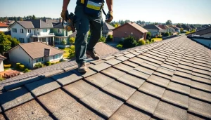 Get reliable roofing services from an experienced contractor on a sunny residential roof.