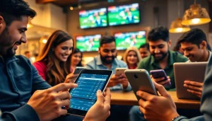 Engage with sports betting sites India online in a vibrant betting scene showcasing excitement and strategy.