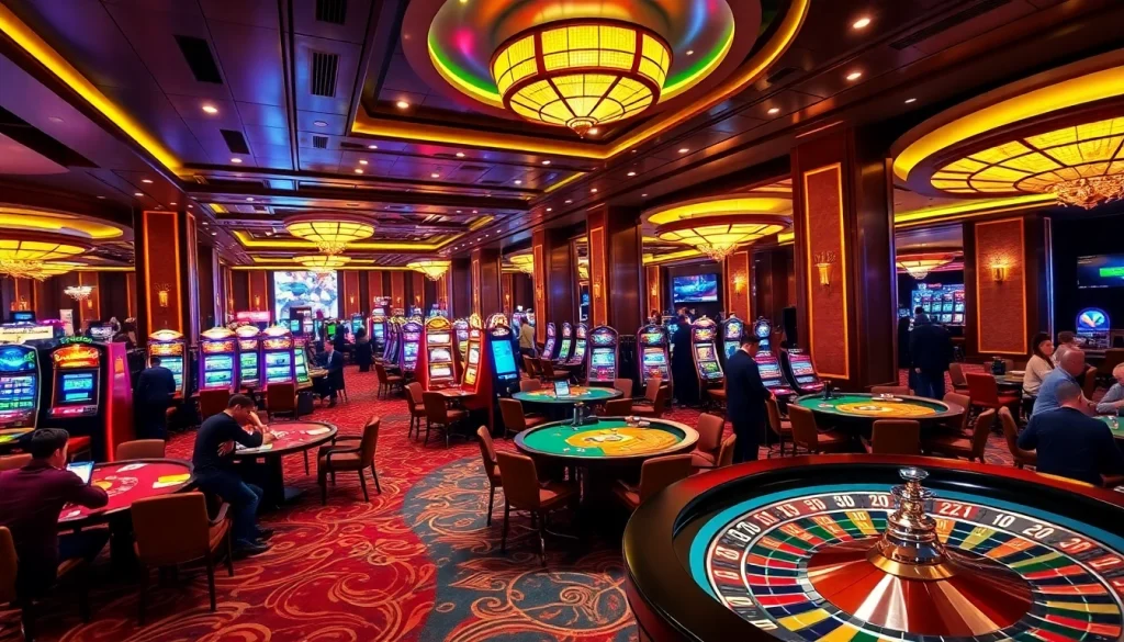 Experience the thrill of gambling with the ta88 app in a luxurious casino setting.