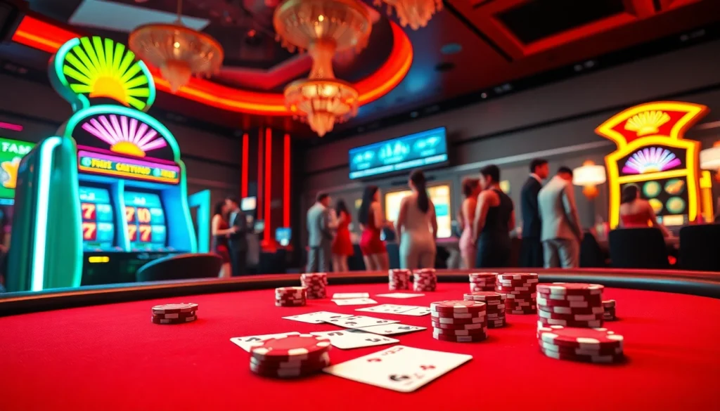 Engage with thrilling gameplay from a hentai game at a vibrant casino table, featuring animated characters.