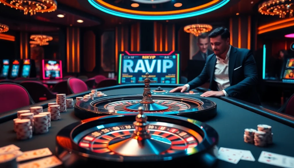 Experience the thrill of RIKVIP with engaging games and vibrant casino atmosphere.