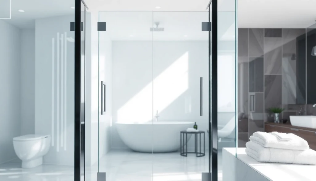 Elevate your bathroom with stunning glass shower doors featuring sleek design and premium clarity.