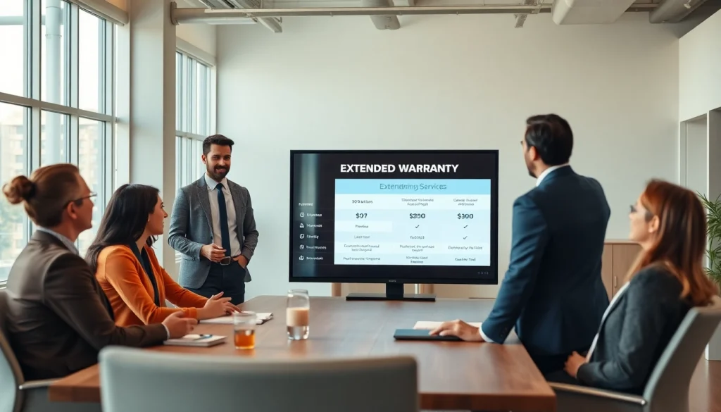 Explore how is Pretzel different from other extended warranty companies in a professional office meeting.