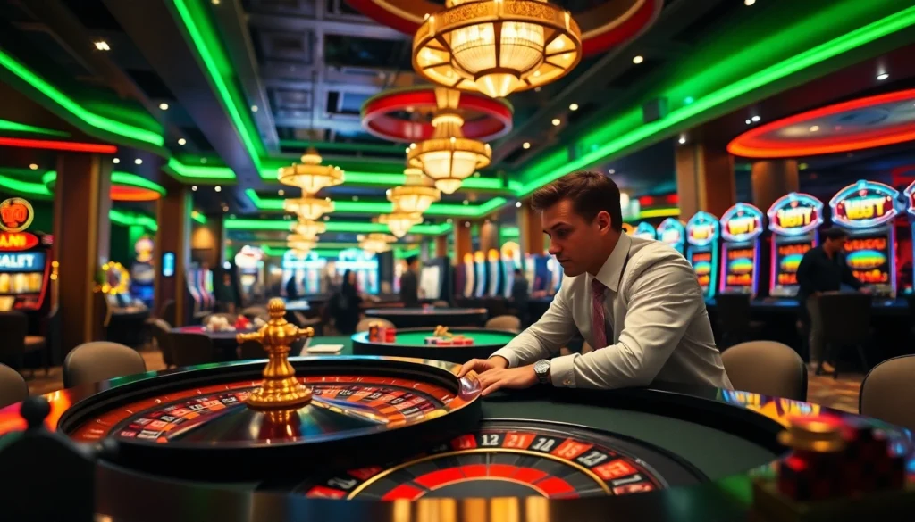 Engaging casino scene reflecting popular cs2 gambling sites reddit with vibrant tables and lighting.