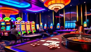 Exciting casino experience highlighting the link rr88 with players enjoying games at vibrant tables.