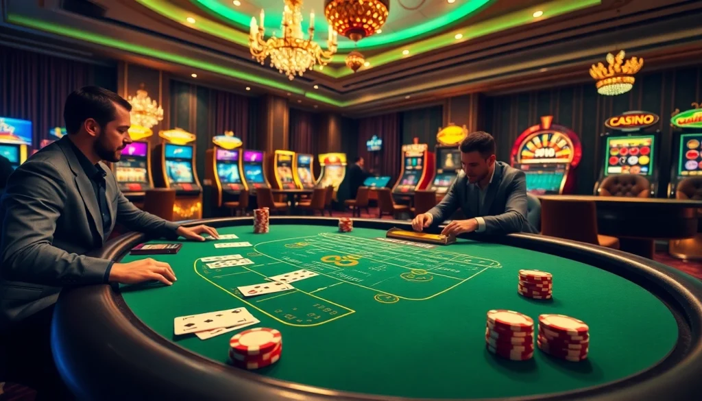Participer à une action palpitante de blackjack dans un casino en ligne Français, mettant en avant un gameplay vibrant.
