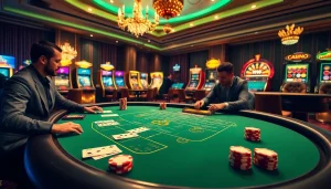 Participer à une action palpitante de blackjack dans un casino en ligne Français, mettant en avant un gameplay vibrant.