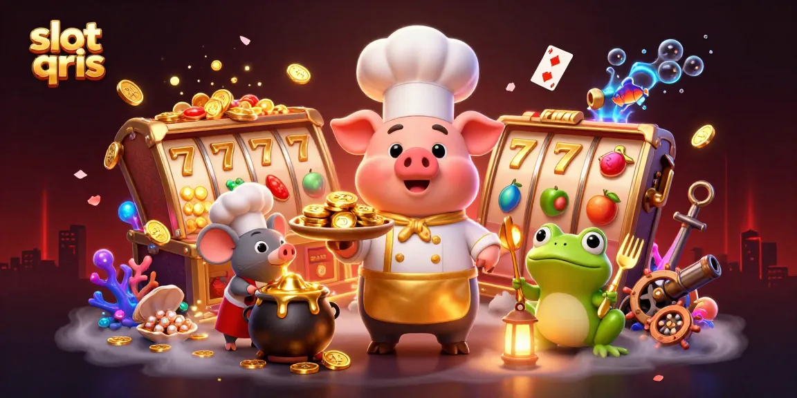 Experience slot qris gaming with vibrant gold coins, dynamic characters, and rich casino elements.