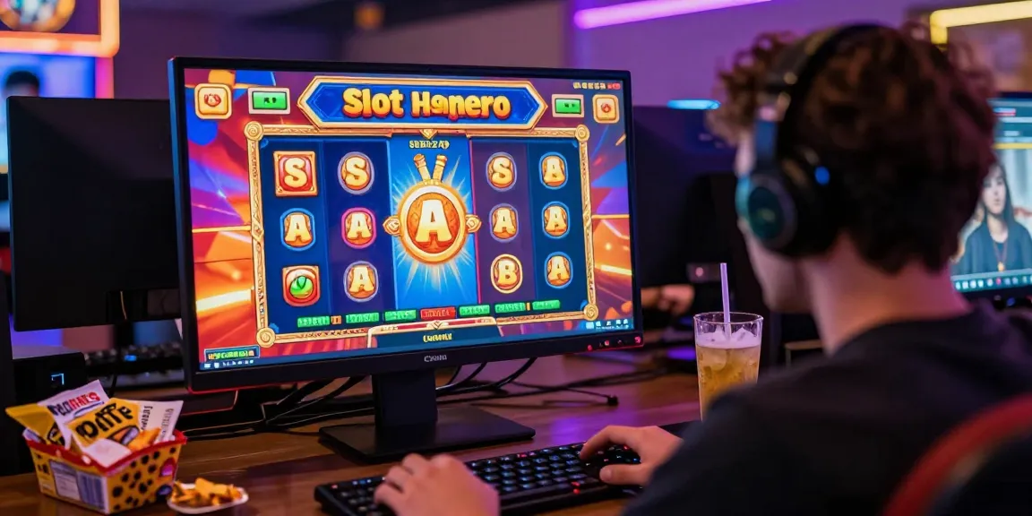 Player enjoying Slot Habanero games in vibrant gaming environment with excitement.
