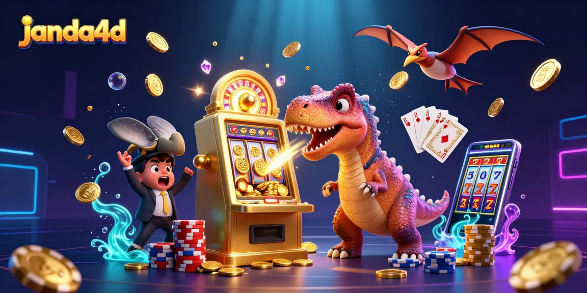 janda4d menyediakan ilustrasi menarik dengan dinosaurus bertanduk yang memecahkan mesin slot untuk jackpot.