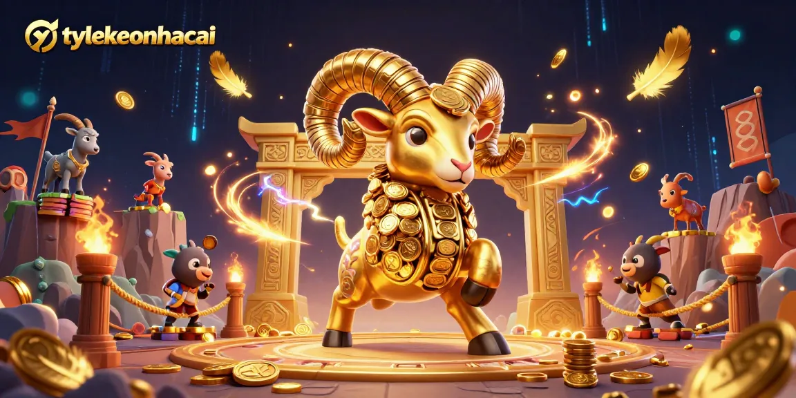 Wager with confidence using tylekeonhacai's golden ram icon, showcasing dynamic gambling visuals.